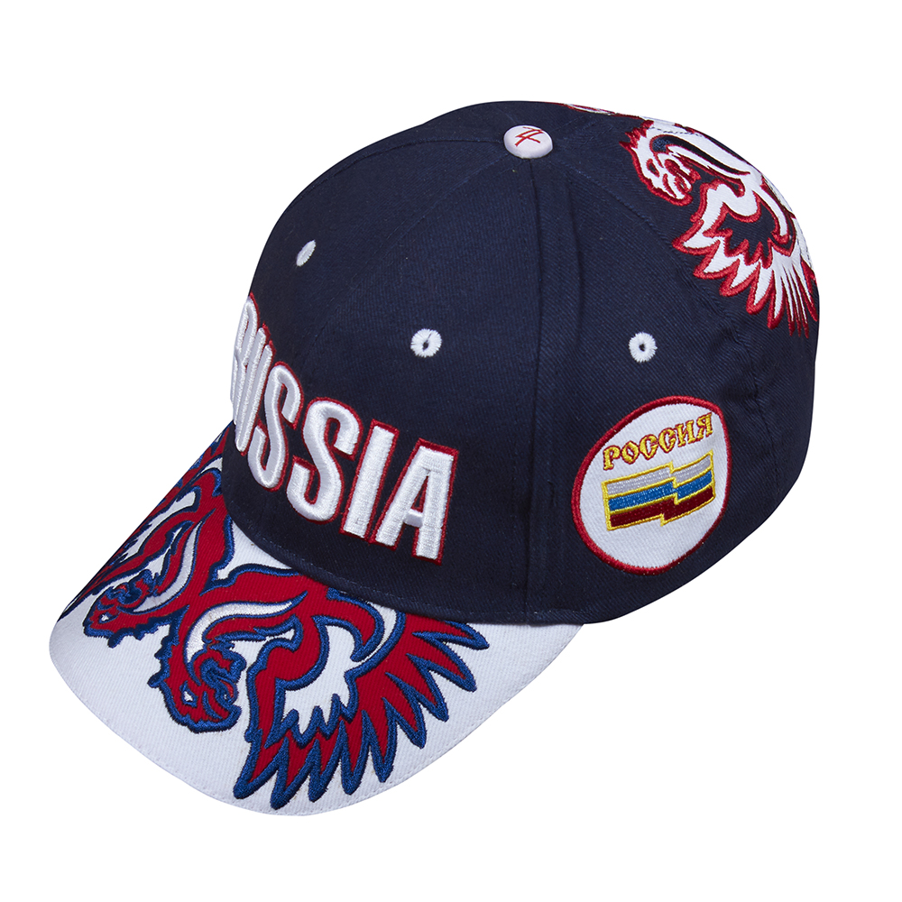 картинка Бейсболка /Кепка Россия с вышивкой (синяя) от магазина LutchShop.ru