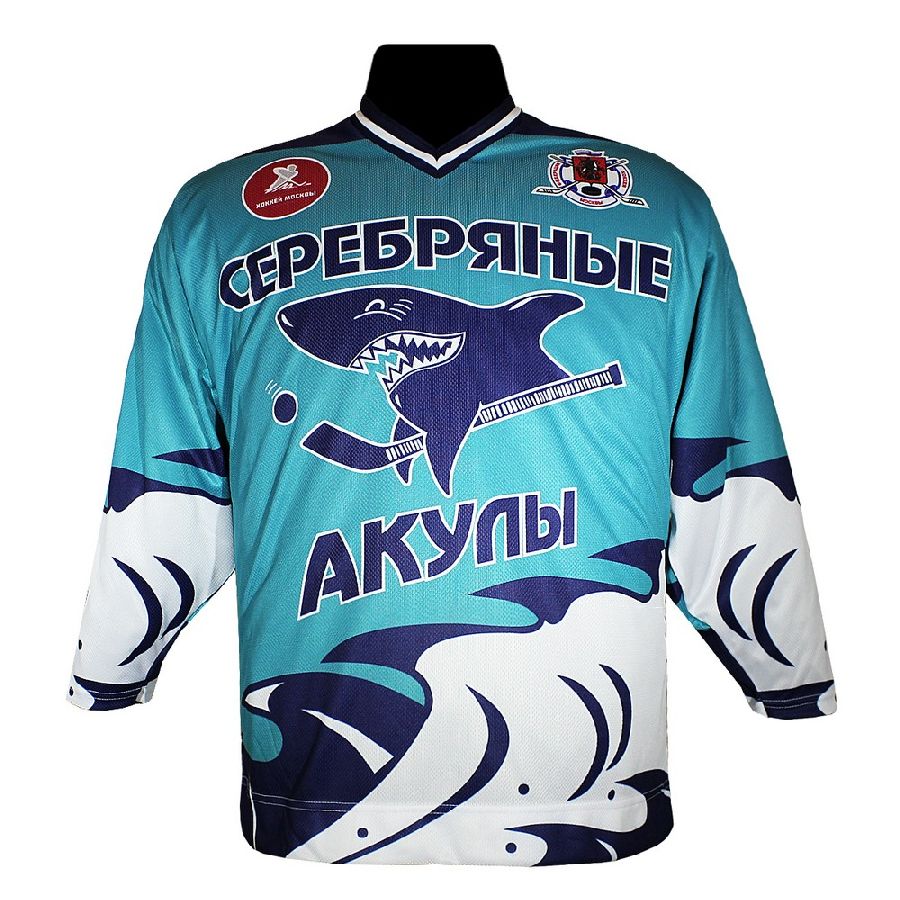 картинка Свитер хоккейный Серебряные Акулы (темн. вар.) от магазина LutchShop.ru