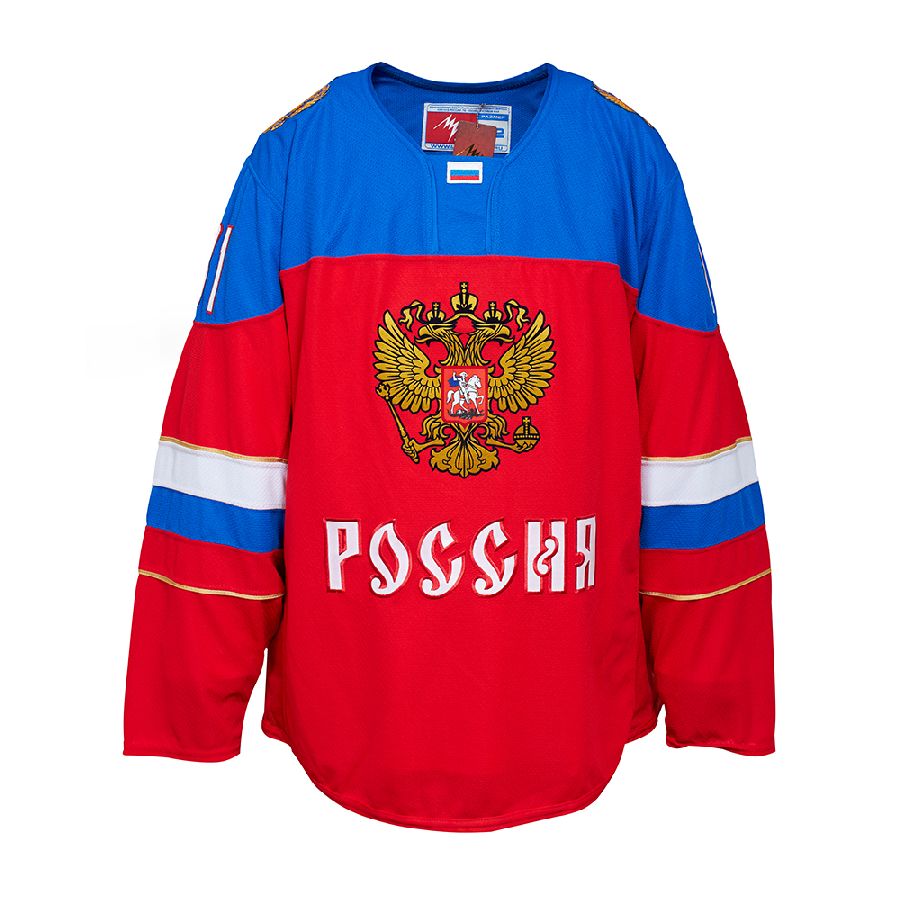 картинка Хоккейный свитер Россия анатомический красный от магазина LutchShop.ru