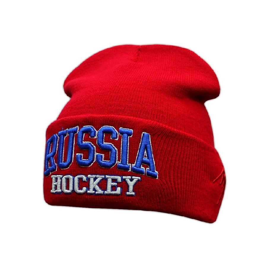 картинка Шапка Russia Hockey красная от магазина LutchShop.ru
