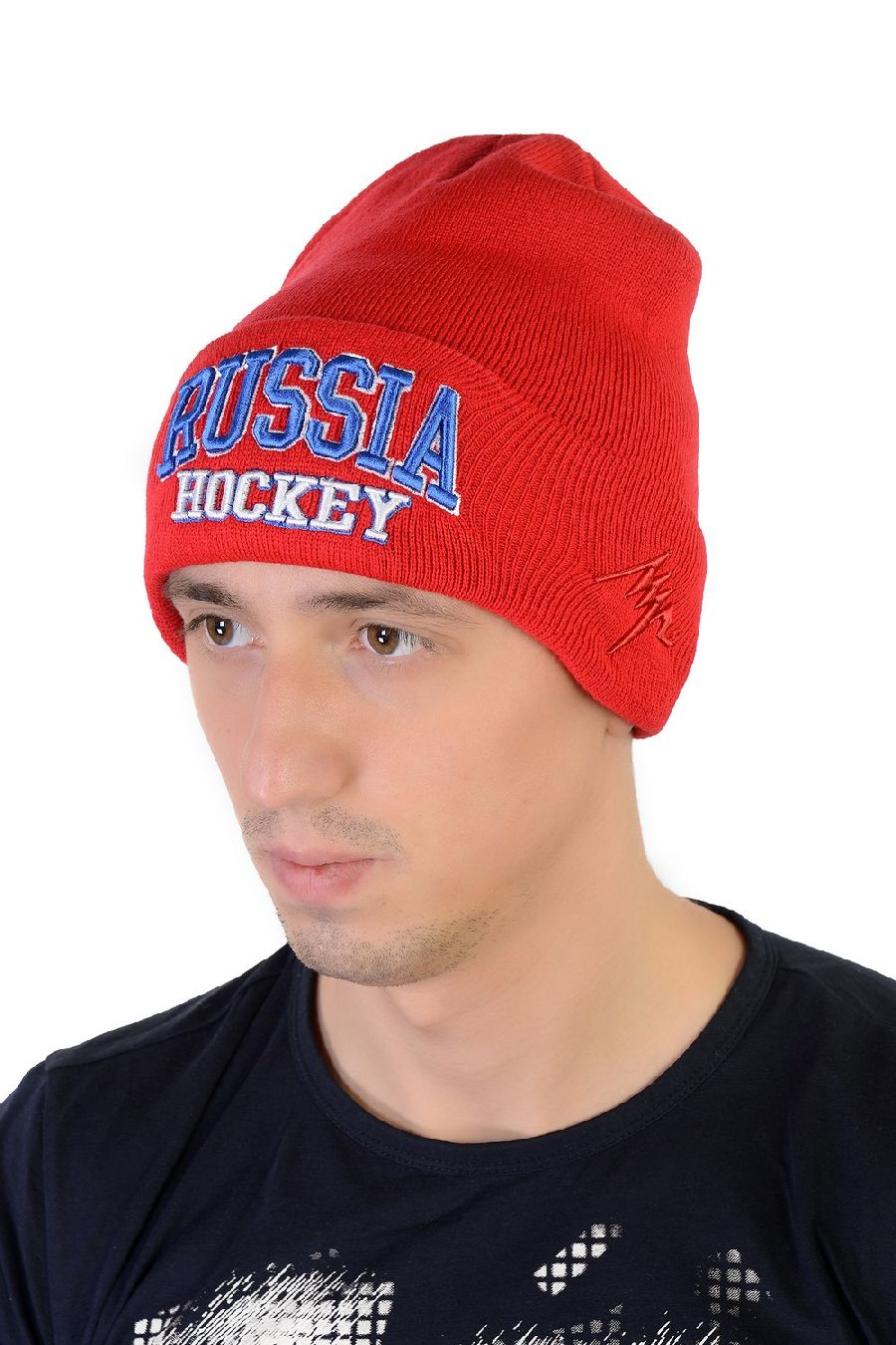картинка Шапка Russia Hockey красная от магазина LutchShop.ru