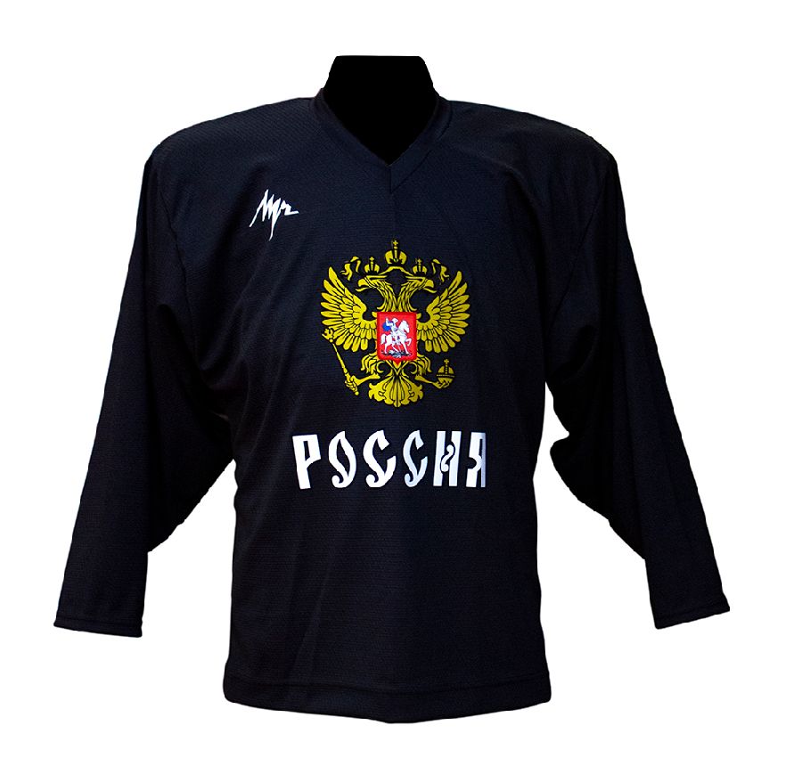 картинка Свитер хоккейный тренировочный Россия (черный) от магазина LutchShop.ru