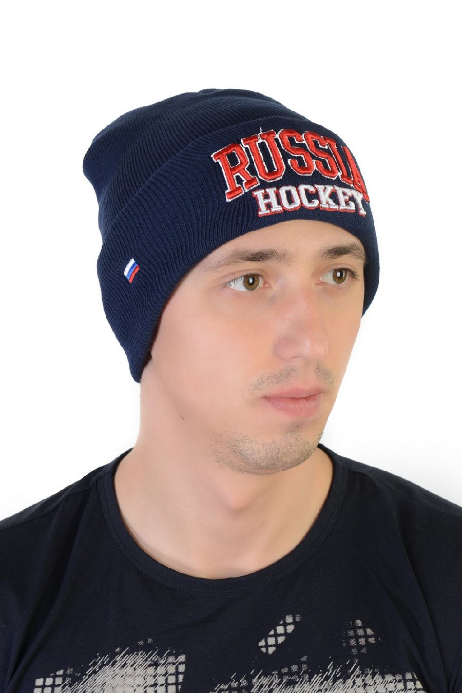 картинка Шапка Russia Hockey темная от магазина LutchShop.ru
