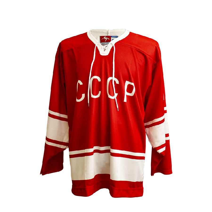 картинка Свитер хоккейный классический СССР Мальцев (красный) от магазина LutchShop.ru