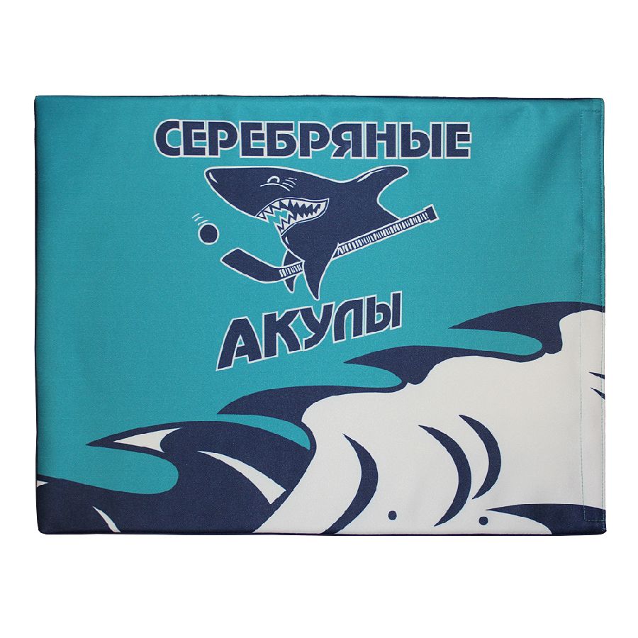 картинка Коврик хоккейный Серебряные Акулы от магазина LutchShop.ru