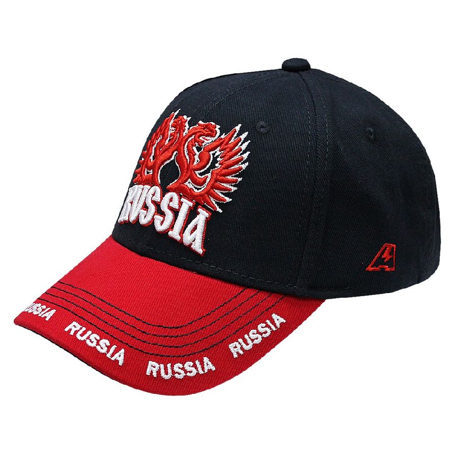 картинка Бейсболка / Кепка Russia темно-синяя с красным гербом от магазина LutchShop.ru