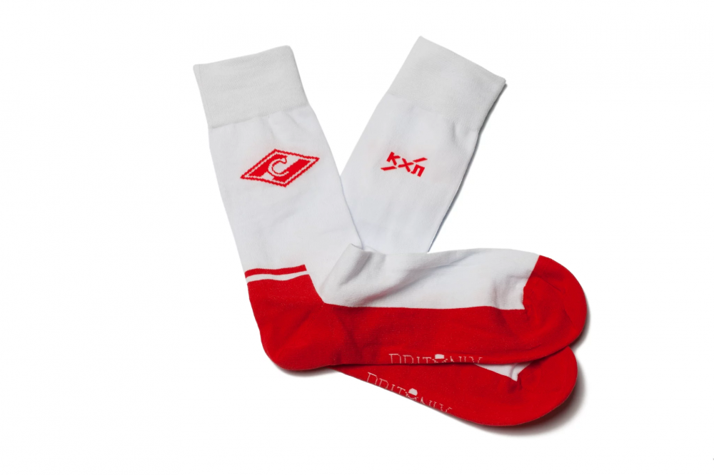 картинка Носки спортивные ХК Спартак (бело-красный) от магазина LutchShop.ru