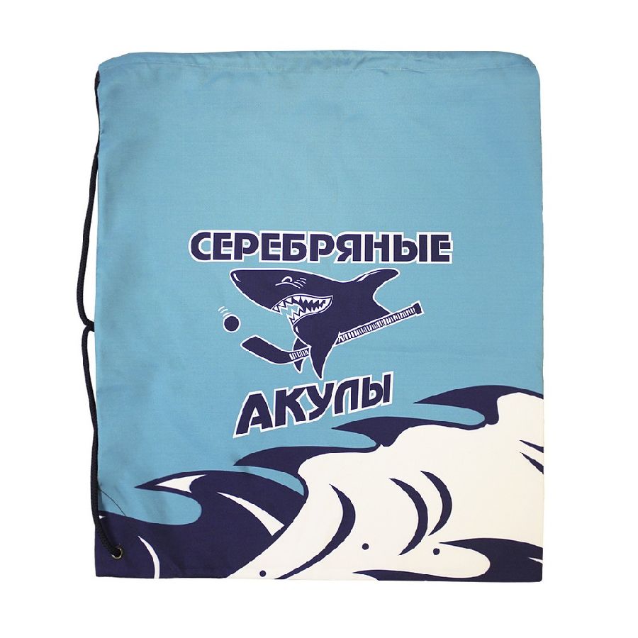 картинка Мешок для обуви Серебряные Акулы от магазина LutchShop.ru