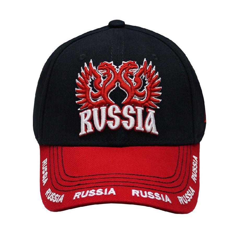 картинка Бейсболка / Кепка Russia темно-синяя с красным гербом от магазина LutchShop.ru