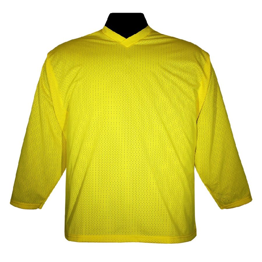картинка Хоккейный свитер  тренировочный взрослый вратарский (желтый) сетка от магазина LutchShop.ru