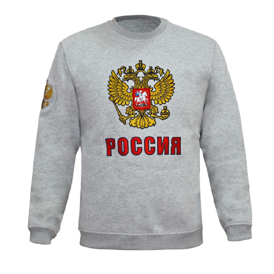 картинка Толстовка Россия с гербом (серая) от магазина LutchShop.ru