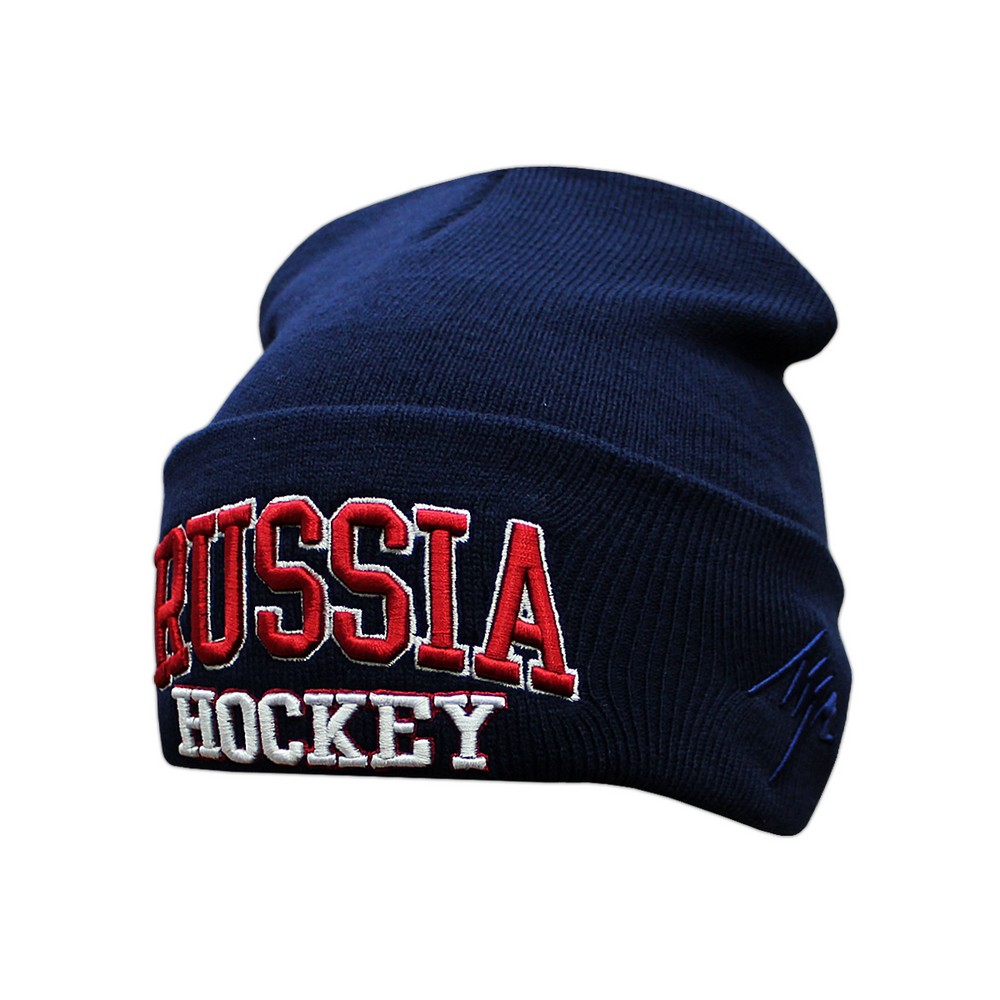 картинка Шапка Russia Hockey темная от магазина LutchShop.ru