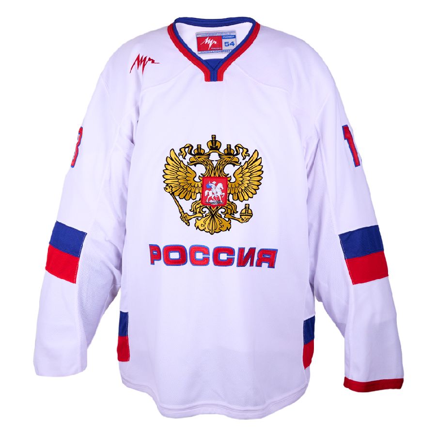 картинка Свитер хоккейный Россия белый от магазина LutchShop.ru