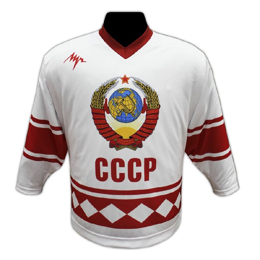 картинка Хоккейный свитер сборная СССР 1980 (с большим гербом) без № и Фамилии от магазина LutchShop.ru