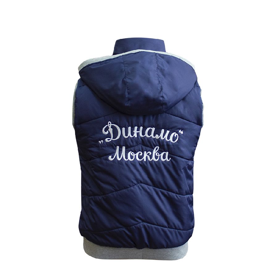 картинка Жилет Динамо Москва утепленный с капюшоном от магазина LutchShop.ru