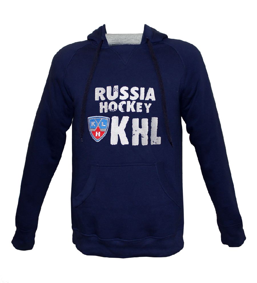 картинка Толстовка КХЛ Russia Hockey темно синяя от магазина LutchShop.ru