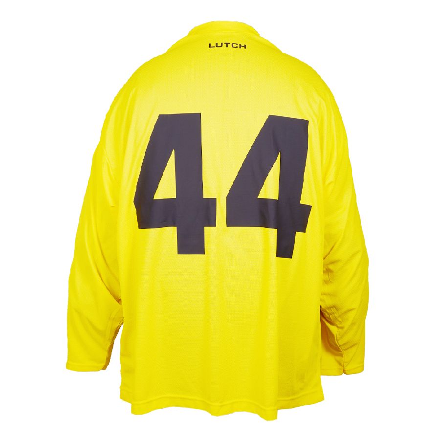 картинка Хоккейный свитер с номером тренировочный взрослый (желтый) от магазина LutchShop.ru