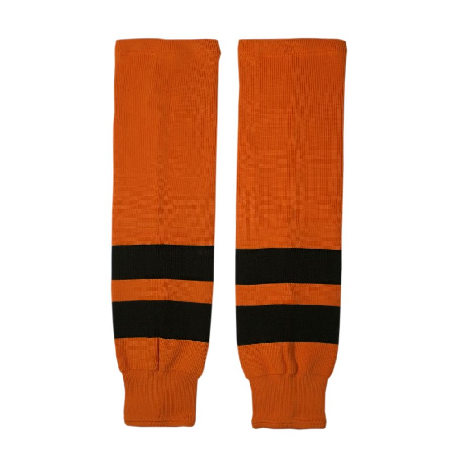 картинка Гамаши хоккейные вязанные оранжевые(чёрные полосы) от магазина LutchShop.ru