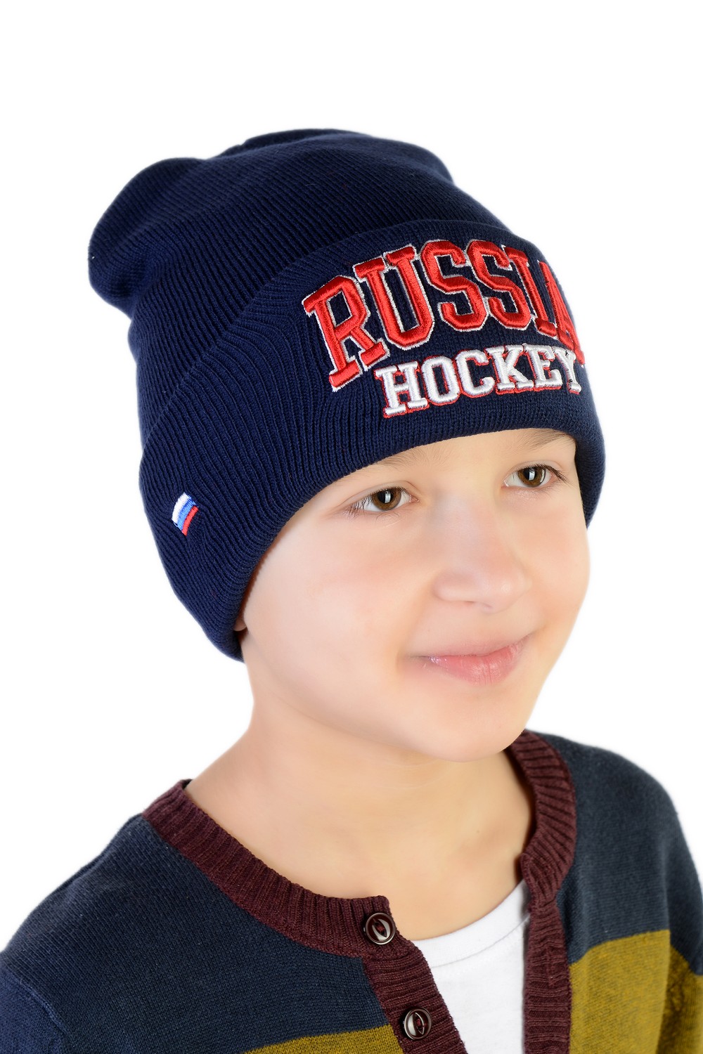 картинка Шапка Russia Hockey темная от магазина LutchShop.ru